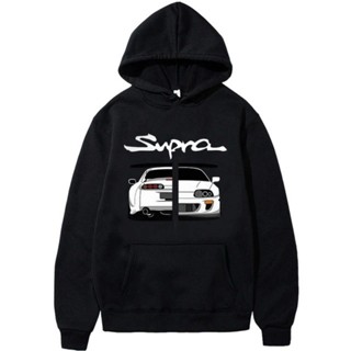 เสื้อแจ็กเก็ตโปโล มีฮู้ด ลาย Supra Car Distro Polos สําหรับผู้ชาย และผู้หญิง