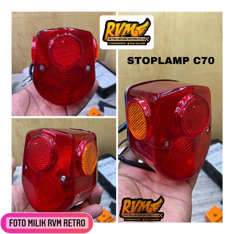 MATA Honda C70 C50 โคมไฟหยุด, กระโถนตาแมว, โคมไฟหยุดหลัง, โคมไฟ Honda C70, ส่วนตัว C70, Honda C50