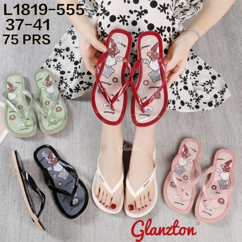 รองเท ้ าแตะ L1819-555 Jelly Flip Flops ผู ้ หญิงสัตว ์ Pororo Motif ขนาด 37-41