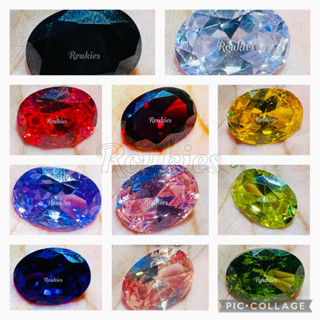 [Only Stone] AMERICAN DIAMOND OVAL CUT หินอัญมณี ขนาดใหญ่