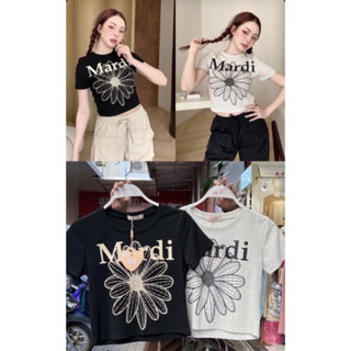 เสื้อครอปท็อป MARDI คุณภาพสูง สไตล์เกาหลี