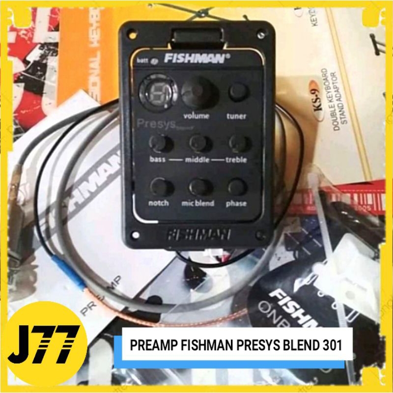 Preamp Fishman Presys Blend 301 กีต้าร์โปร่ง