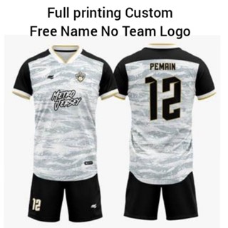 เสื้อกีฬาแขนสั้น ลายทีมชาติฟุตบอลวอลเลย์บอล Futsal Jersey 84th Motif