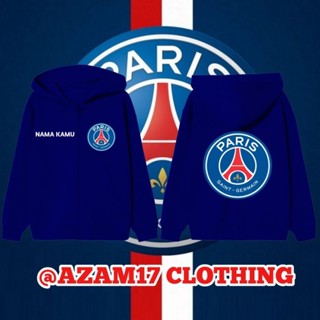 เสื้อแจ็กเก็ต PSG Paris Saint Germain มีฮู้ด แต่งซิป สําหรับเด็ก