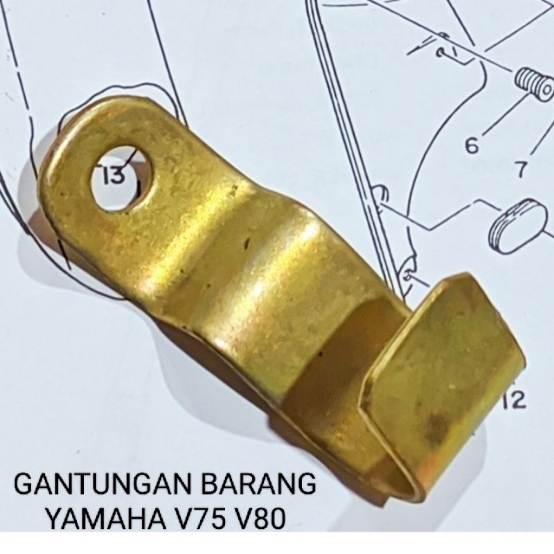 ไม้แขวนเสื้อ GANTUN สําหรับ YAMAHA U5 U7 V70 V75 V75DX V80 PLATINA CDI WING LEGSHIELD LEXI