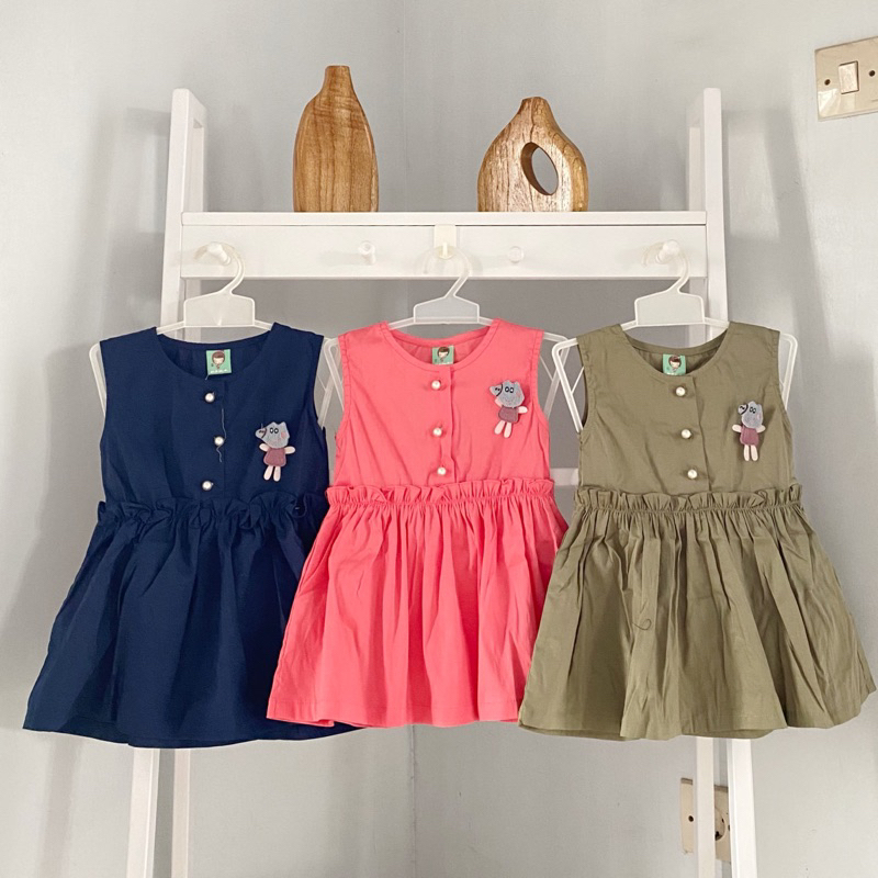 KATUN ชุดเดรสผ้าฝ้าย Minimono สําหรับเด็ก 0-12 เดือนสูญเสียผมม้าแมว
