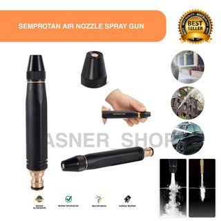 Kepala Semprotan Air Spray Water Stream Hose Nozzle Selang Semprot Mobil Motor Sepeda Tanaman Rumah Siram Pohon Bunga Warna Hitam