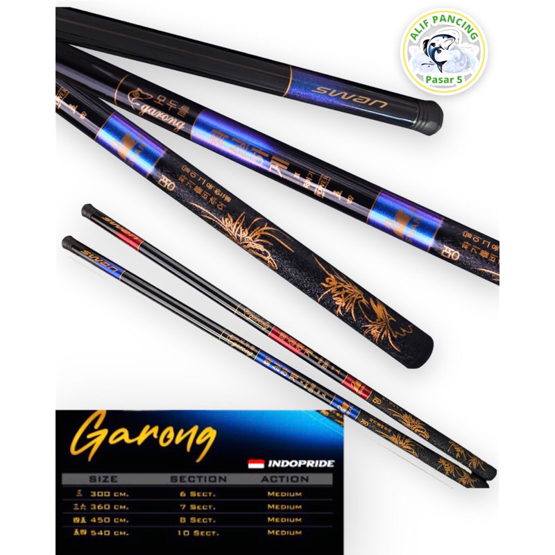 คันเบ็ดหงส์ Garong Tegek 360-450-540