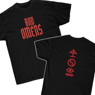 เสื้อโปโล ลายโลโก้ Kaos Band Bad Omens สําหรับผู้ชาย และผู้หญิง