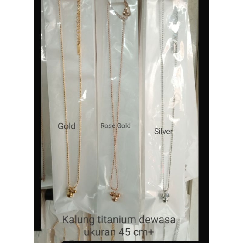 RJ007. สร้อยคอไทเทเนียม สเตนเลส สําหรับผู้หญิง ขนาด 45 ซม