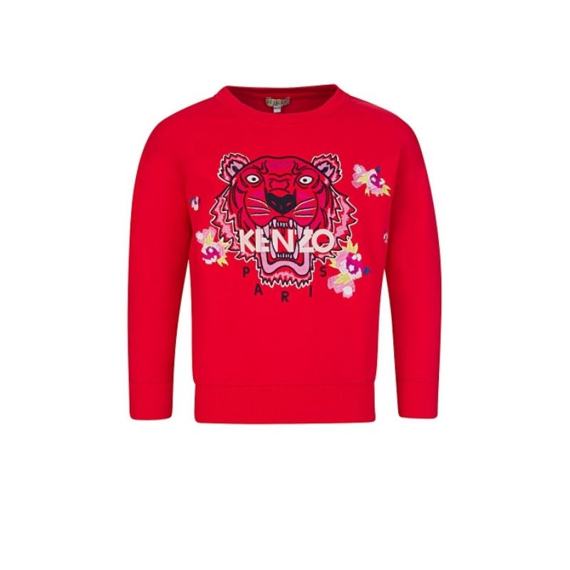 Kenzo เสื้อกันหนาว สีแดง ของแท้ สําหรับเด็ก