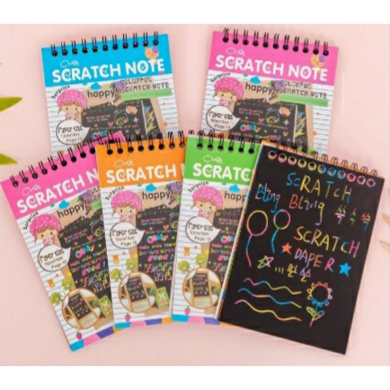 SCRATCH NOTE/ MAGIC COLOUFUL SCRATH NOTE BOOK ขนาดใหญ่ / เล็ก