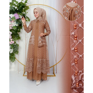 Gamis GARDIFAN Tille - Dress 2in1 ชุดเดรส ถอดออกได้ - คําเชิญ Gamis - คําเชิญ Gamis Party Luxury - Dress Invitation - Gamis Tile Embroidery - Party Dress