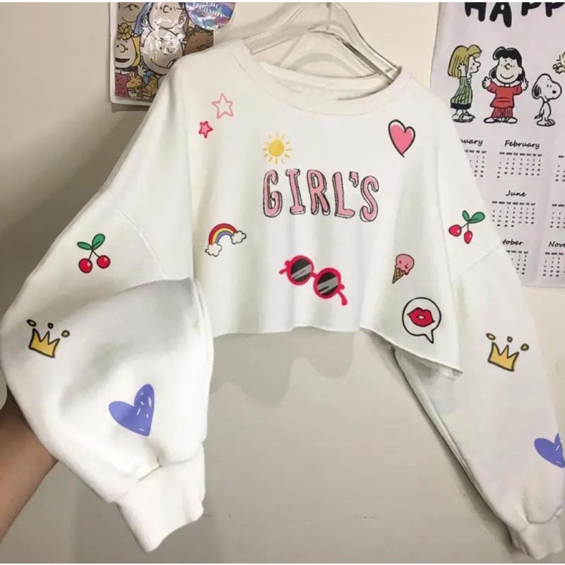 Crop Girls Fleece Sweater (LD 110, P 43)