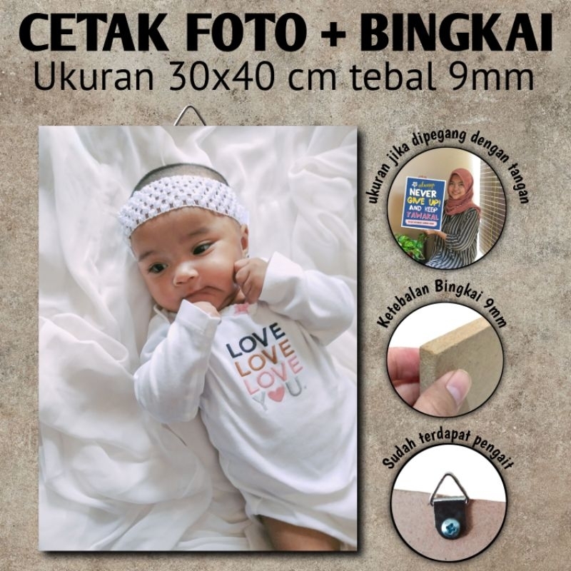PHOTO PRINT + FRAME SIZE 30X40 CM 9MM