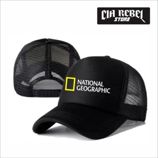 หมวกตาข่าย ลาย National Geographic Trucker สีดํา