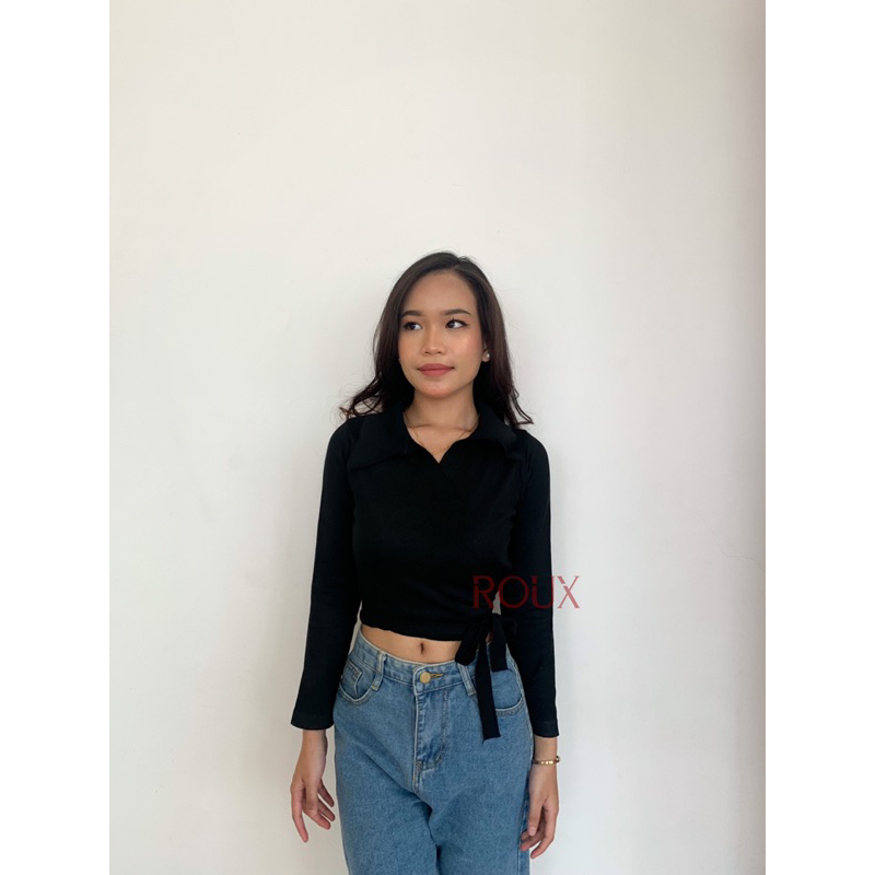 Shopatroux - Zoey Cross Straps Knit Top