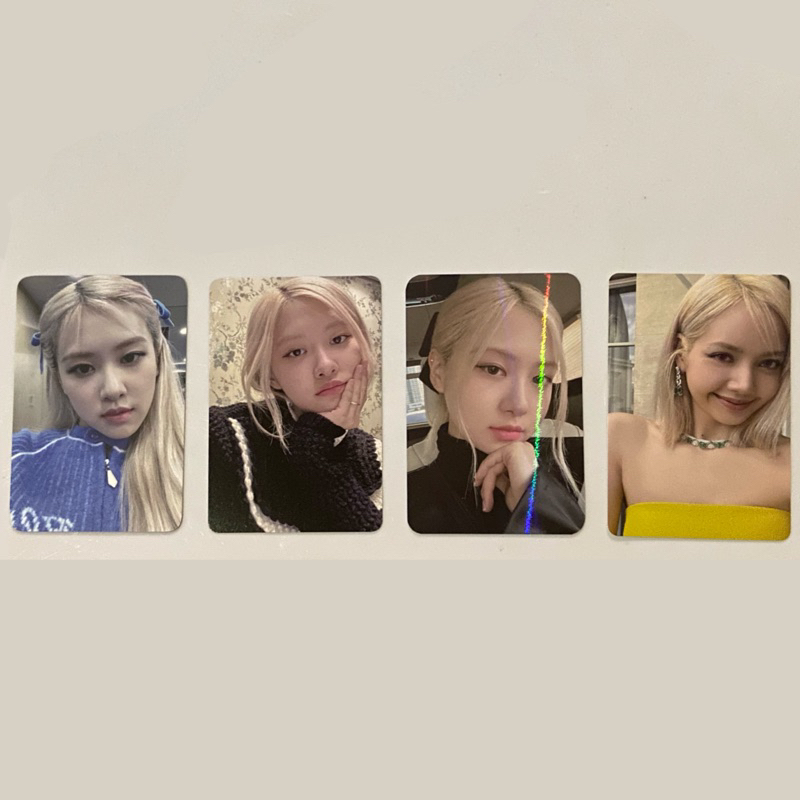 OFFICIAL photocard pc blackpink bp rose rosie roje lisa jennie jisoo deco kit สมาชิก holo benefit be