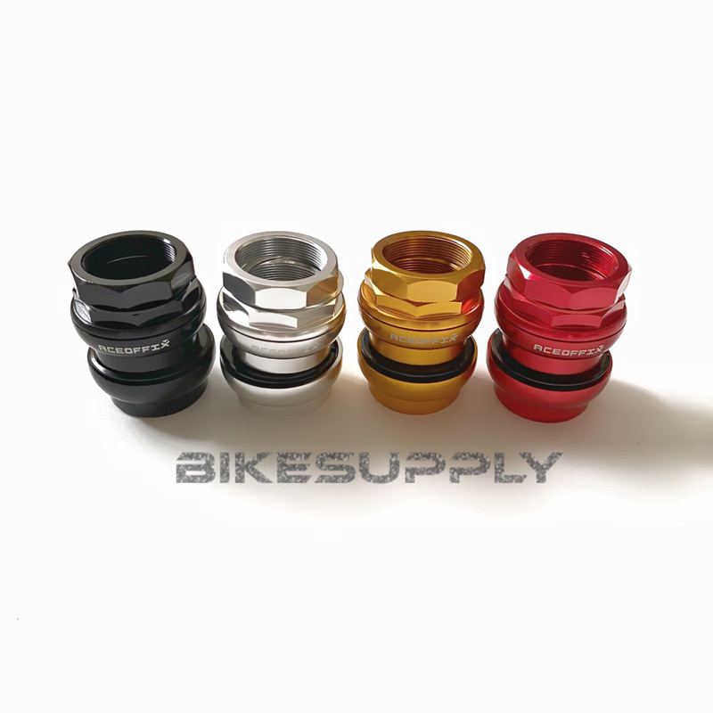 MERAH Aceoffix Alloy Bearing ชุดหูฟังจักรยานเส้นผ่านศูนย์กลาง 34 มม.สีดํา/เงิน Chrome/ทองทอง/สีแดงสําหรับส้อมประเภทเกลียว 1 1/8 นิ้ว 28.6 มม.แทรก Stem Oversize OS 25.4 มม.ชุดสําหรับ Brompton Pikes พับสามสิบหกสิบ – โปรปัง