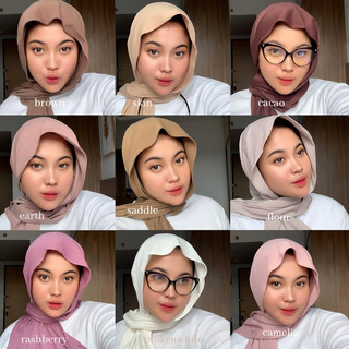 TIZZE- Pashmina Kaos Spandek Rayon Premium (Breathable) | Tyna Shawl (Ready Stock)