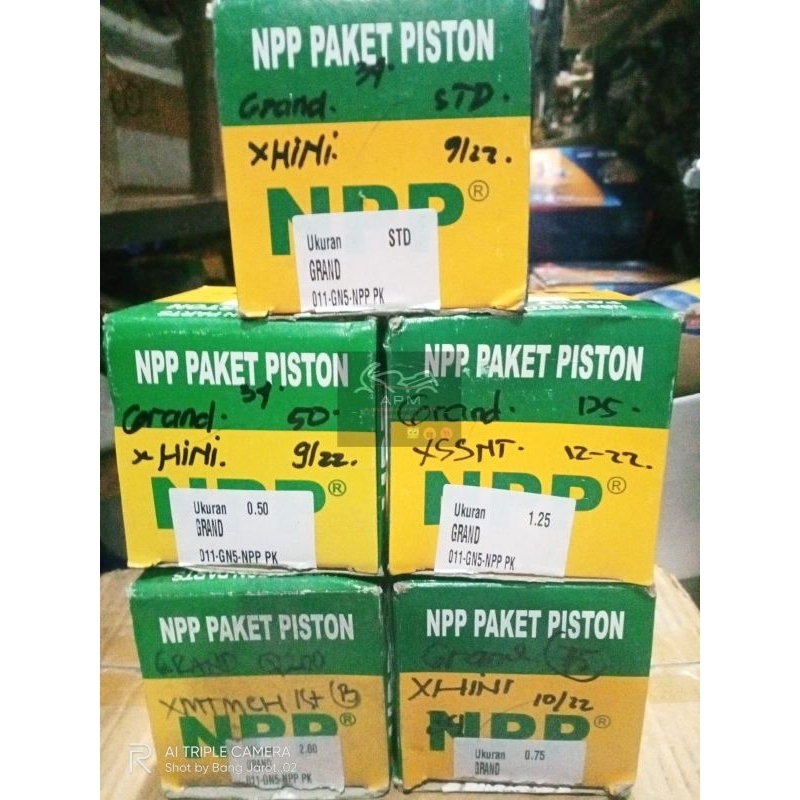 PISTON KIT NPP GRAND, C100, PRIMA, SUPRA GN5 Os Std 025 050 075 100 125 150 175 200
