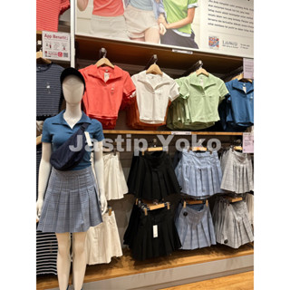 Uniqlo กระโปรงสั้น จีบรอบ สําหรับผู้หญิง