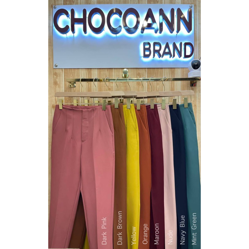 Bl 01 ผู้หญิงสูง CHOCO ANN FRONT ZIPPER TROUSERS BANGKOK