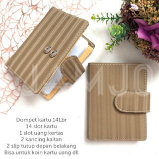 กระเป๋าสตางค์ หนังเทียม นําเข้าจาก LINEN 14LBR JAMJO