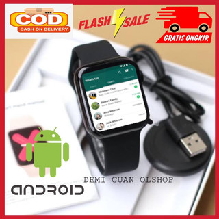 TERMURAH Jam Tangan Android Pintar Layar Sentuh Anti Air Smartwatch Pria wanita Unisek Original Mewah