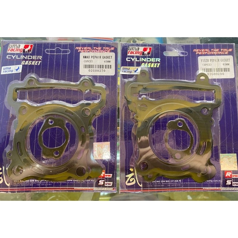 INTEK BLOCK GASKET INTAAKE HEAD GASKET NMAX AEROX Y15ZR 63 UMA RACING 100% 63 มม.ปะเก็นกระบอก manifo