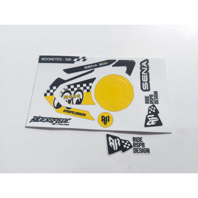 MOONEYES 30k - สติ๊กเกอร์ DECAL SKIN COVER GARSKIN INTERCOM SENA 30K