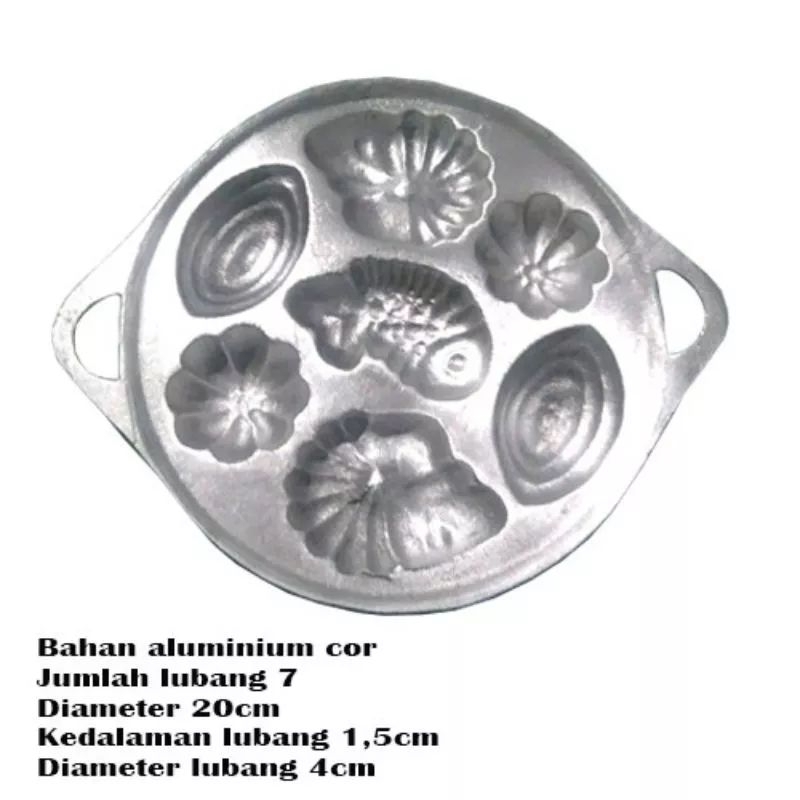 7-HOLE CUBIT CAKE MOLD WITH VARIOUS CHARACTERS