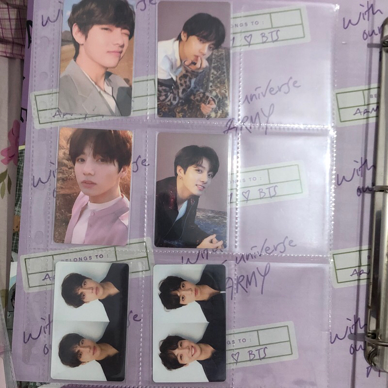 Photocard Love Yourself Tear YOU Taehyung Jungkook