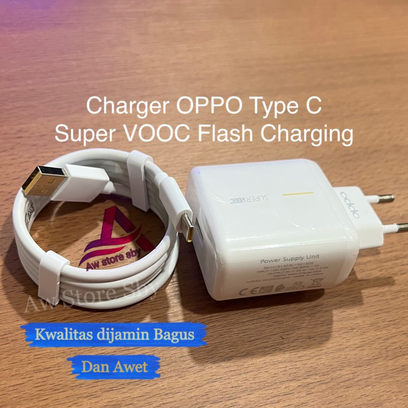 1 ชุด 65W CHARGER OPPO TYPE C SUPER VOOC แฟลชชาร์จ RENO 3 4 4F 5 5F 6 7 7Z 8T 4G/5G A76/A96/A55/A54/