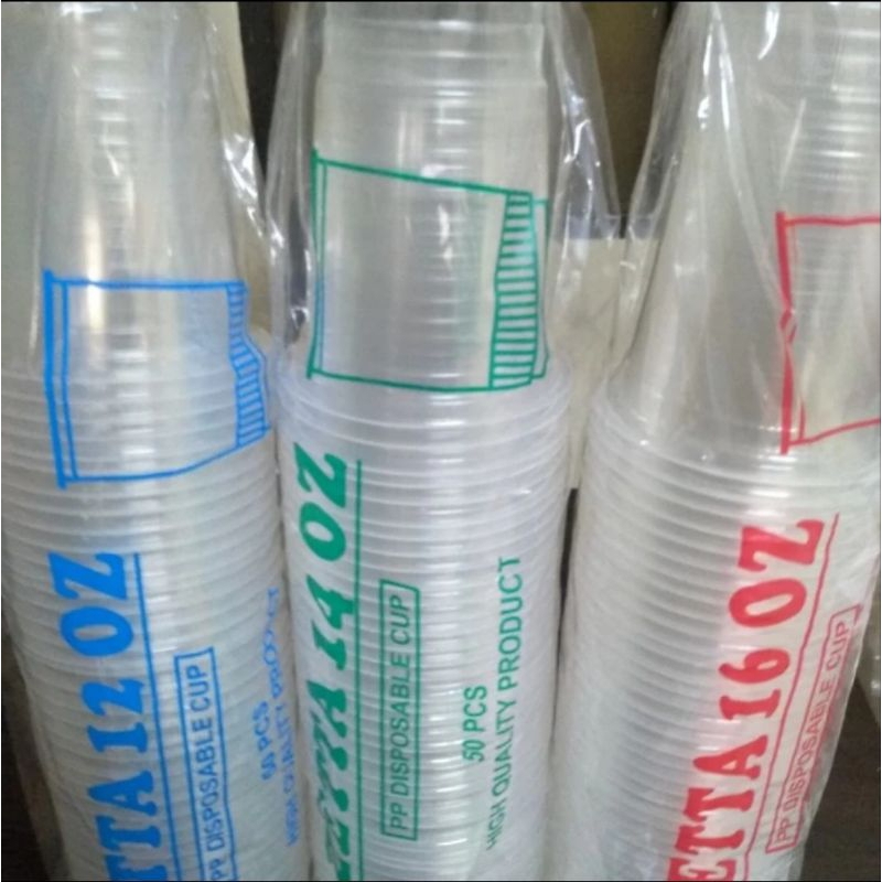 Cup oz ขนาด 10oz 12oz 14oz 16oz ปริมาณอนามัยใส 50 ชิ้น