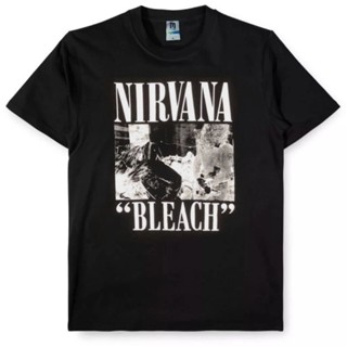 เสื้อยืด วง nirvana ฟอกสี เพทาย