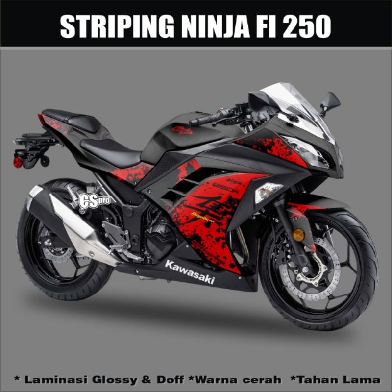 สติ๊กเกอร์ Kawasaki Ninja 250 Fi รุ่น Hayabusa Spotted - รายการแถบของ Ninja Fi 250 การเปลี่ยนแปลงของรถจักรยานยนต์