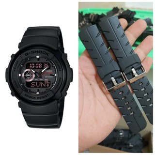 สายนาฬิกาข้อมือ สายยาง สีดํา คุณภาพสูง สําหรับ Casio G-shock G300 G301 G306 G-300