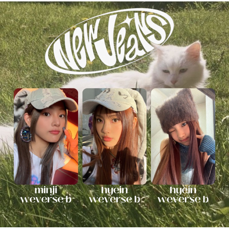 Photocard pc album newjeans miji hyein omg weverse b haerin danielle hineni miji หมวกเท็ดดี้