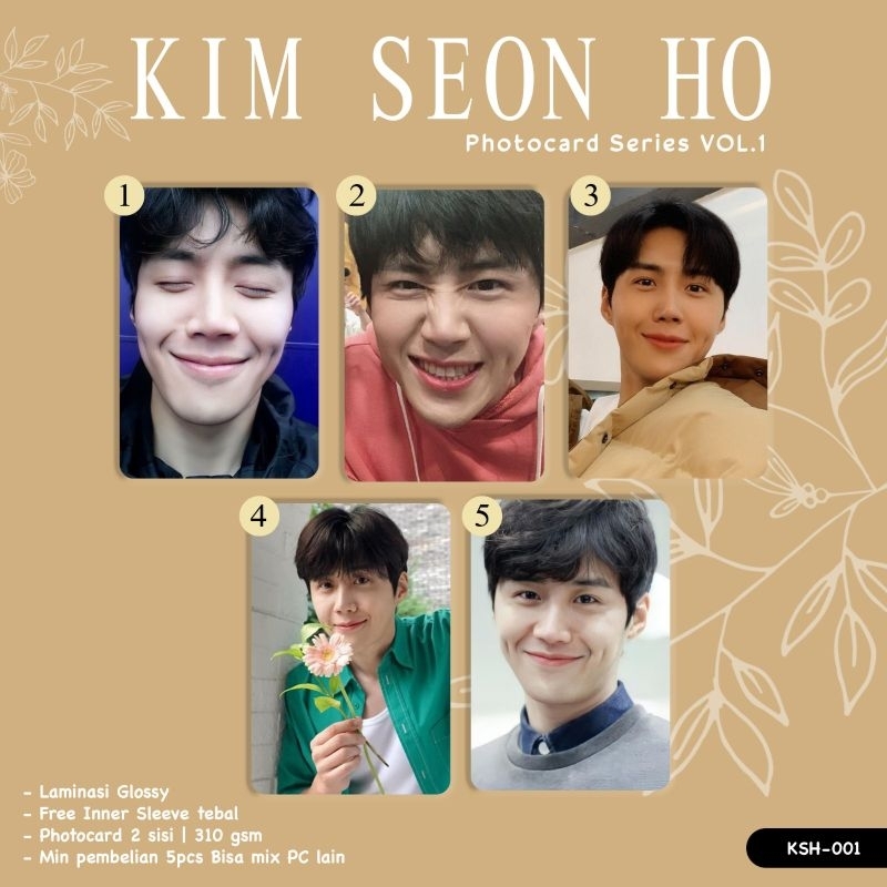 KIM SEON HO 2-SIDED GLOSSY โฟโต้การ์ด