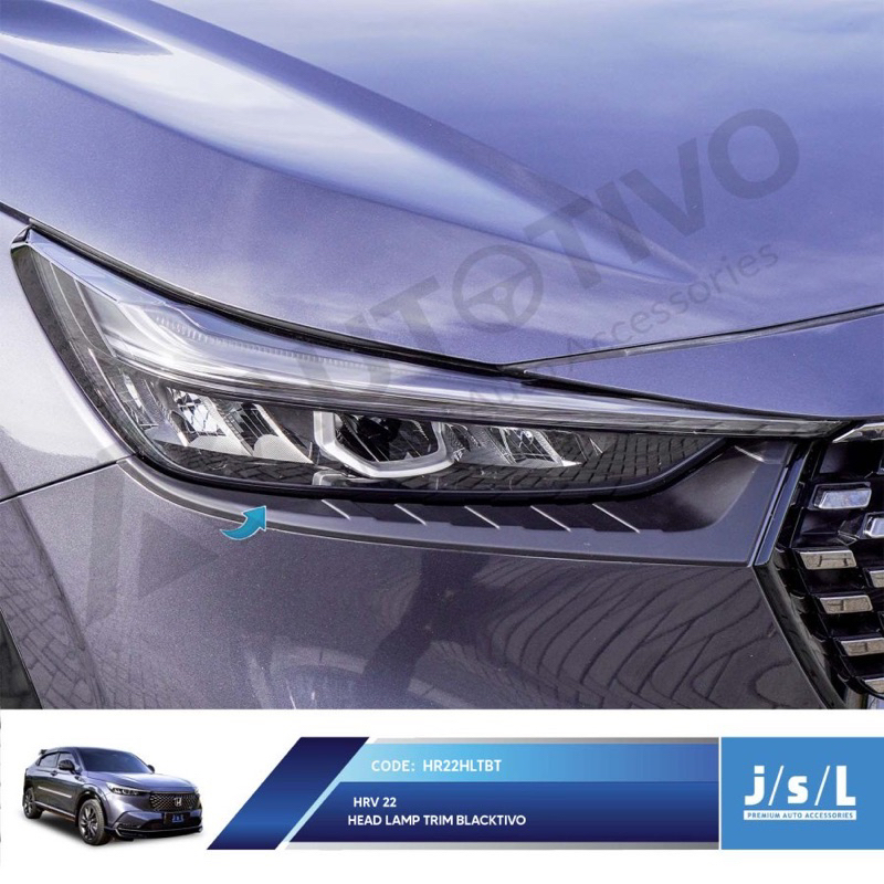HRV 2022 2023 HONDA HRV FRONT GARNISH LOWER LIGHT LIST BLACKDOP JSL