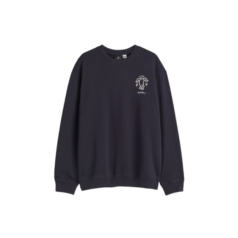 12.12 Crewneck H&M Keith Haring Navy HnM เสื้อกันหนาวผู้ชายผู้หญิง