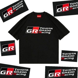 เสื้อยืดแขนสั้น พิมพ์ลายโลโก้ Toyota GAZOO RACING GR สีดํา สําหรับเด็ก และผู้ใหญ่