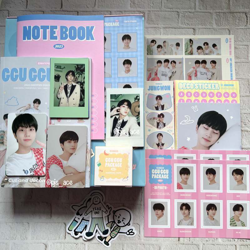 ENTHYPEN GGU GGU PACKAGE 2023 JUWON HESEUNG JAY JAKE SUNGHOON SUNOO NI-KI PHOTOBOOK NOTE BOOK ID PHO