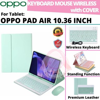 เคสหนัง ฝาพับ พร้อมช่องใส่เมาส์ คีย์บอร์ด บลูทูธไร้สาย สําหรับ Oppo Pad Air 10.36 นิ้ว 2022