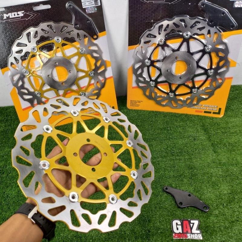 Shogun 110 Satria Hiu 2T ดิสก์เบรก 300 มม. ดิสก์เบรก Mos ดอกไม้ Motif TDR