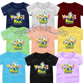 เสื้อยืด ลาย PORORO Tiedye น่ารัก สําหรับเด็กผู้หญิง และเด็กผู้ชาย 1-12 ปี พร้อมส่ง 10 สี