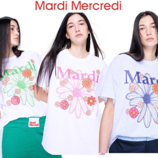 เสื้อยืด พิมพ์ลาย Mardi FLOWER MERCREDI นําเข้าจากเกาหลี