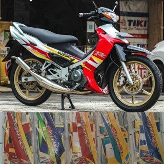 สติกเกอร์ ลาย Satria Shark 2004 120 R ori Suzuki Satria 2 จังหวะ