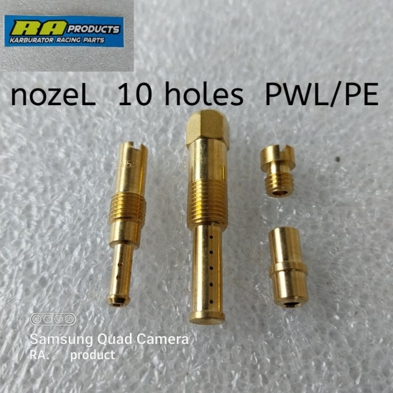 Nozel PWL PE 10 หลุม PWL หัวฉีด + หัวฉีดหัว Bonus นักบิน 45 หลักJet 138
